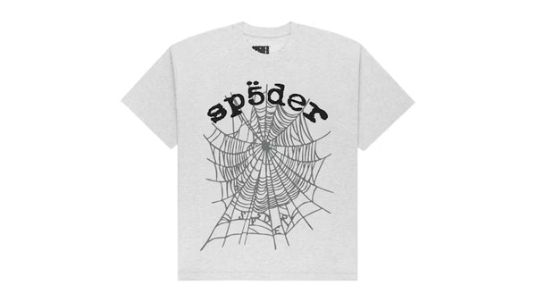 Sp5der OG Web V2 Tee Heather Grey - frontal