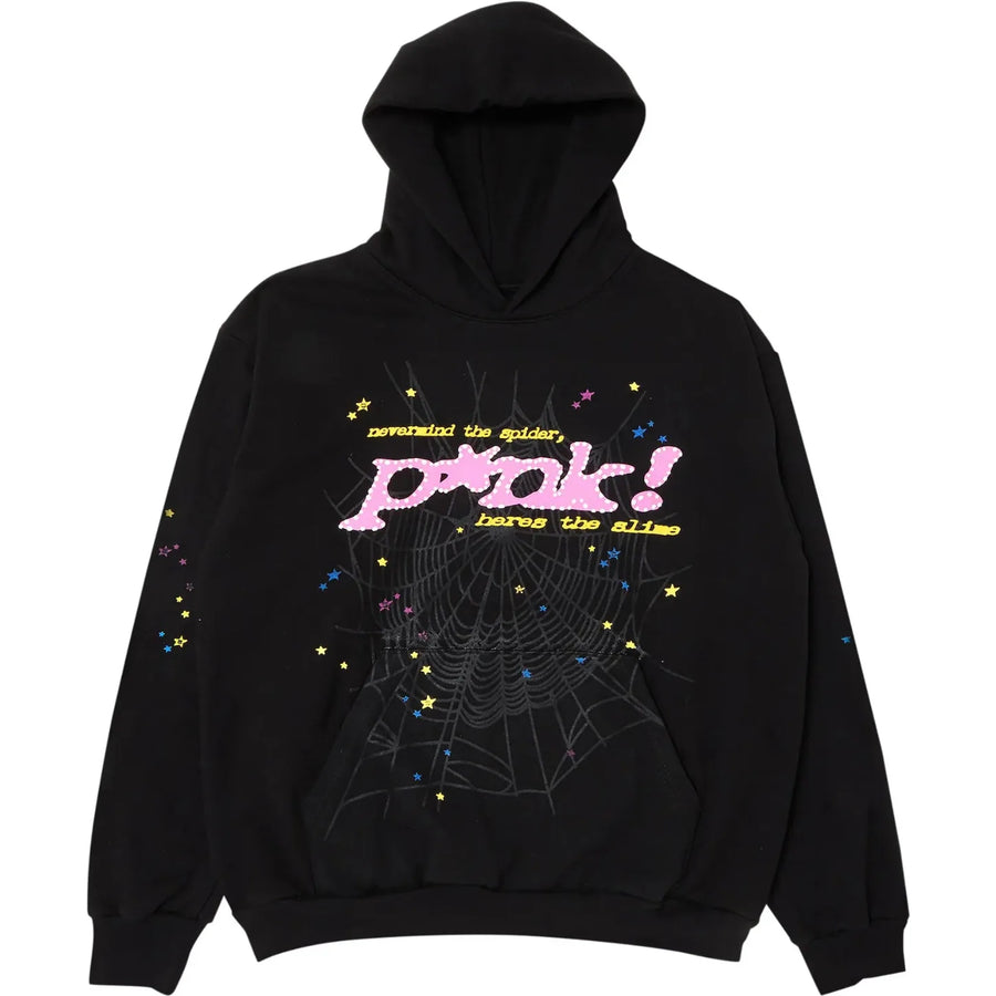 Sp5der P*nk Hoodie 'Black'
