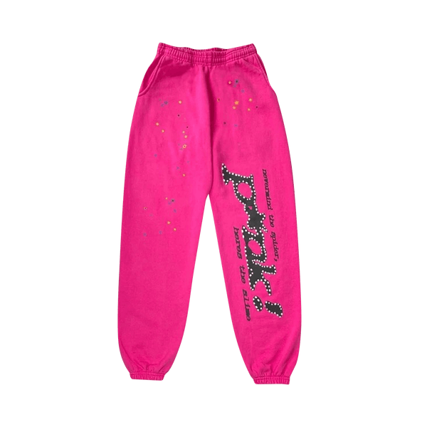 Sp5der P*nk Sweatpants 'PInk' - frontal