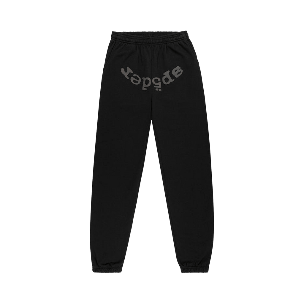 Sp5der Phantom Web Sweatpant 'Black' - frontal
