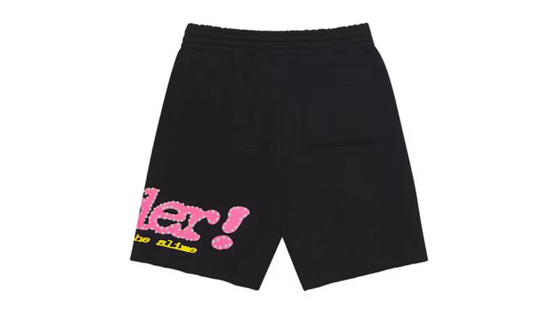 Sp5der Punk V2 Sweatshort Black - posterior