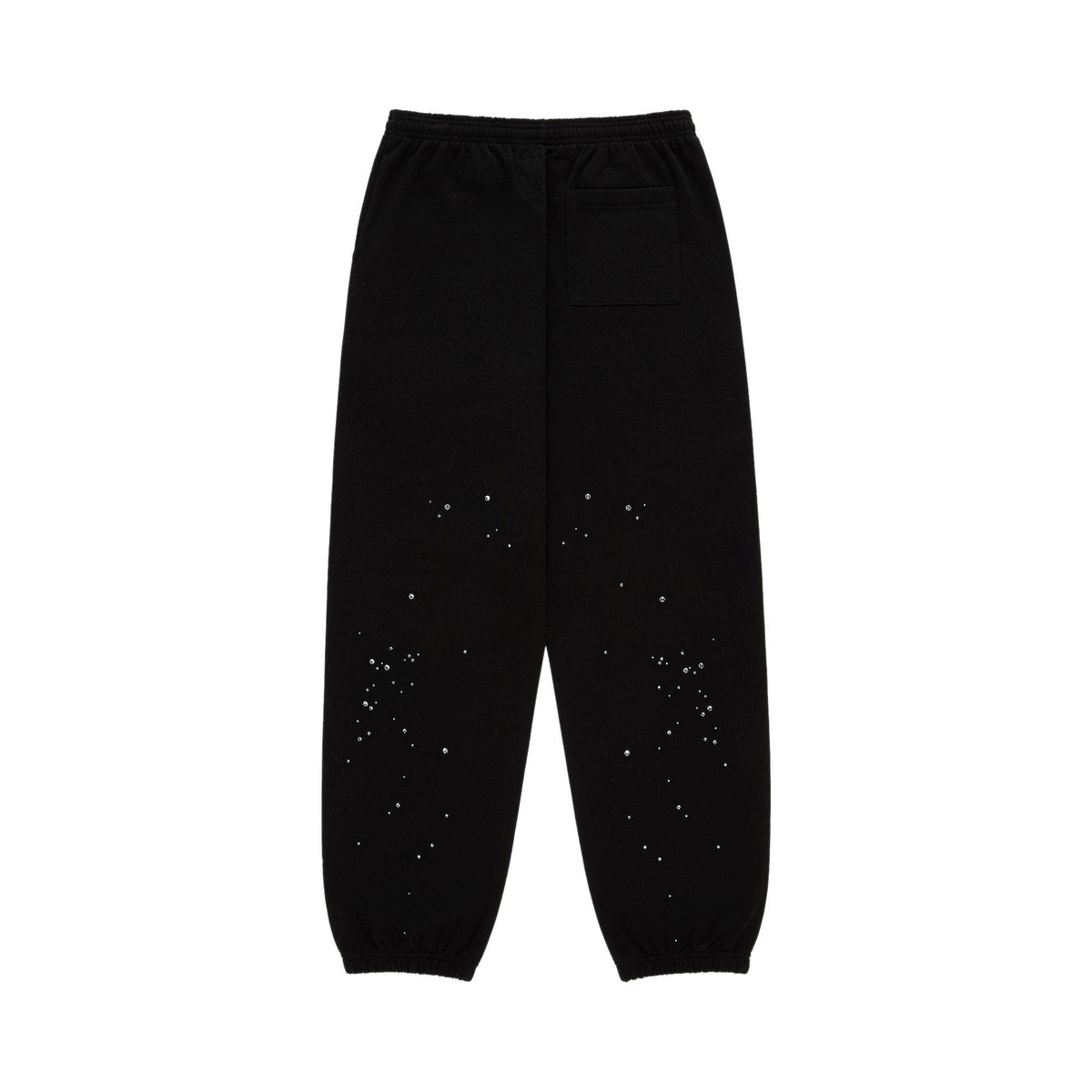 Sp5der Rhinestone Silk Sweatpant 'Black' - posterior