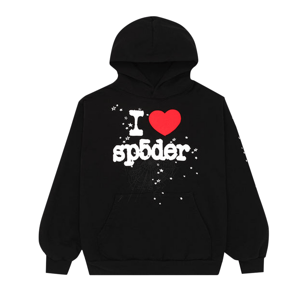 Sp5der Souvenir Hoodie 'Black' - frontal