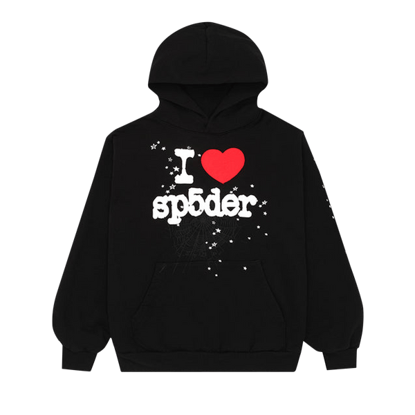 Sp5der Souvenir Hoodie 'Black' - frontal