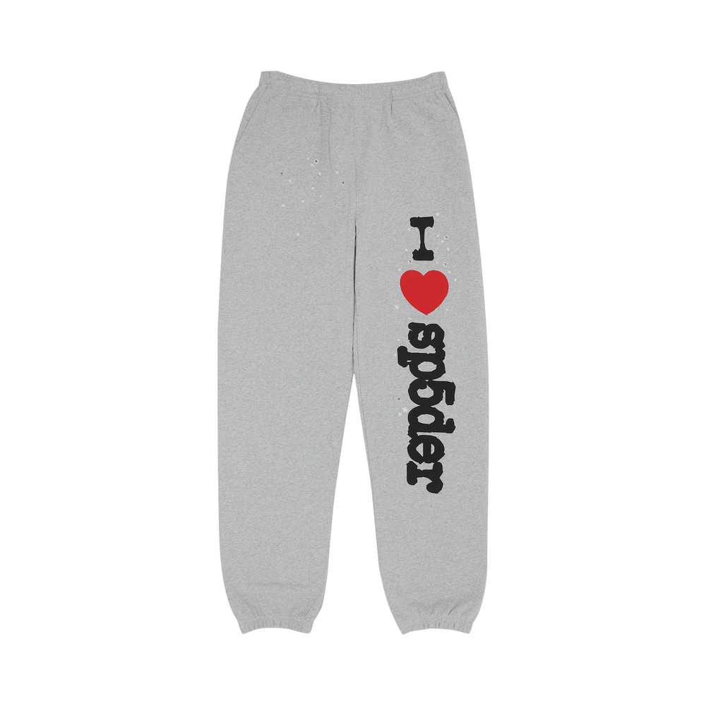 Sp5der Souvenir Sweatpant 'Heather Grey' - frontal