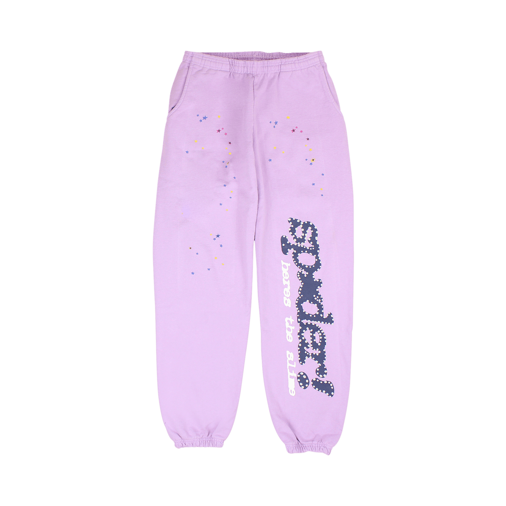 Sp5der Sweatpants 'Purple' - frontal