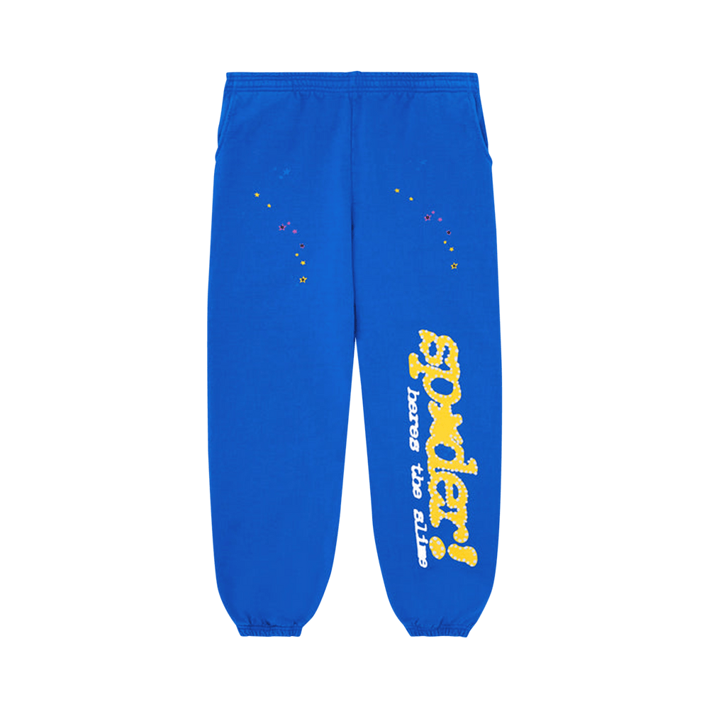 Sp5der Sweatpants 'TC Blue' - frontal