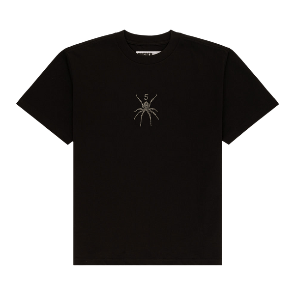 Sp5der TM Rhinestone Tee 'Black' - frontal