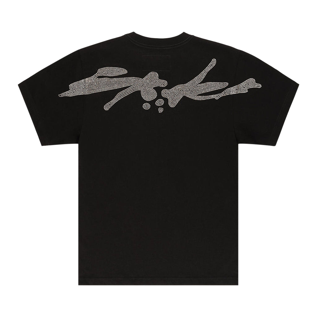 Sp5der TM Rhinestone Tee 'Black' - posterior