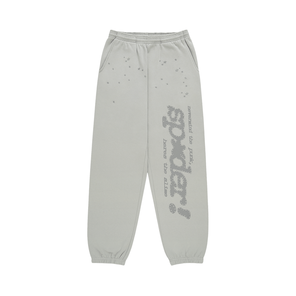 Sp5der Tonal Punk V2 Sweatpant 'Sport Grey' - frontal