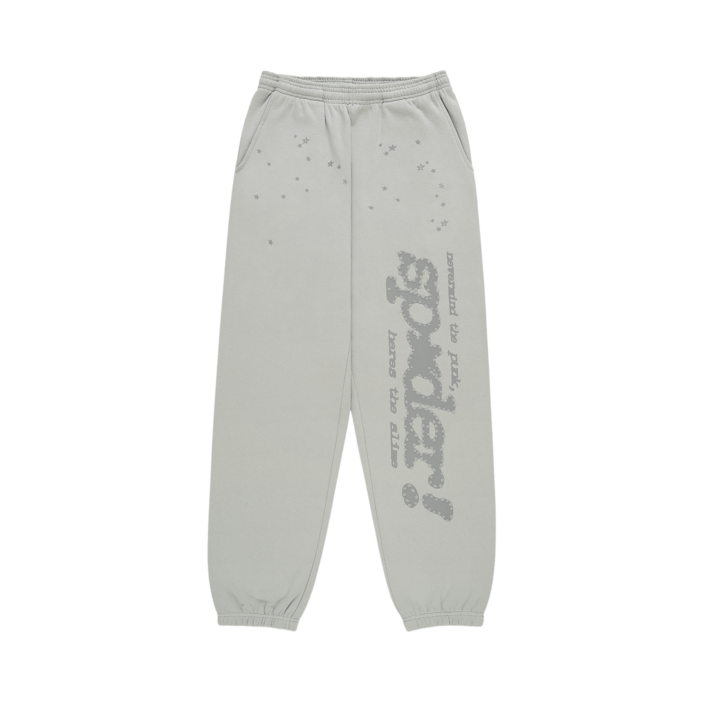 Sp5der Tonal Punk V2 Sweatpant 'Sport Grey' - frontal