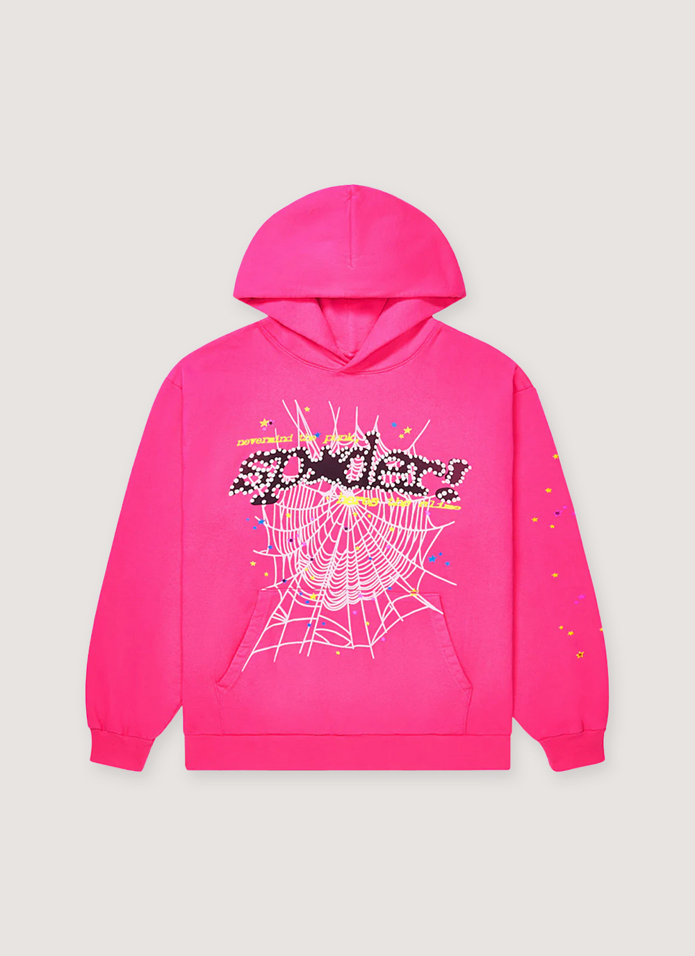 Sp5der Worldwide Punk V2 Sweatshirt Magenta - frontal