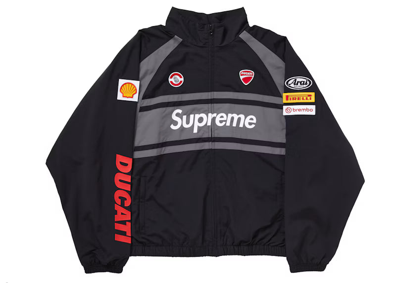 Supreme Ducati Track Jacket Black - frontal