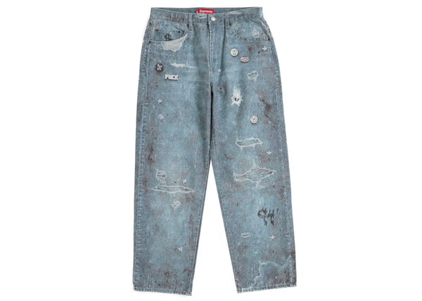 Supreme HJR Trompe L'oeil Loose Fit Jean Blue - frontal