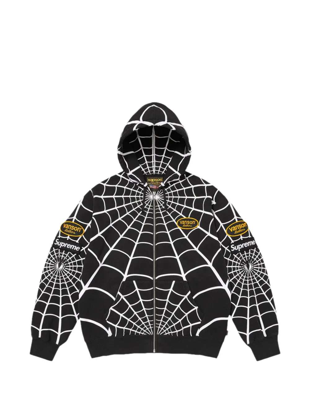Supreme hoodie con estampado Spider-Man en colaboración con Vanson Pieles en colaboración con Marvel - frontal