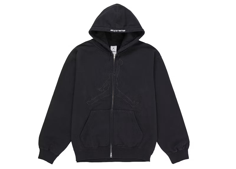 Supreme Jordan Hooded Sweatshirt (SS26) Black - frontal