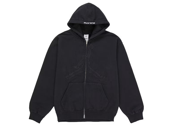 Supreme Jordan Hooded Sweatshirt (SS26) Black - frontal