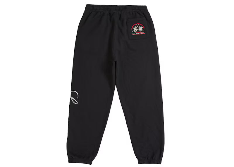 Supreme La Martina Sweatpant Black - posterior