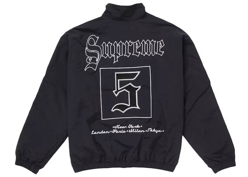 Supreme Old English Track Jacket Black - posterior