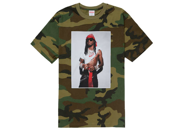 Supreme Playboi Carti Tee Woodland Camo - frontal