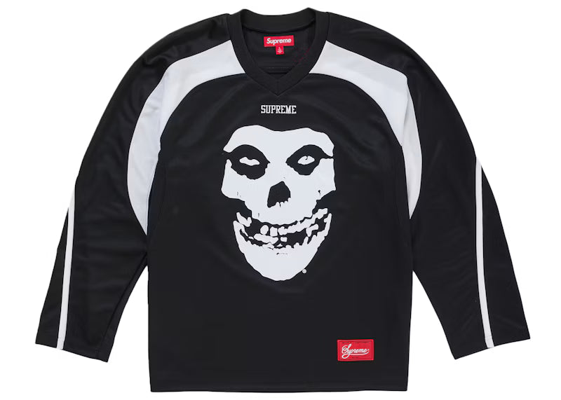 Supreme The Misfits Hockey Jersey Black - frontal