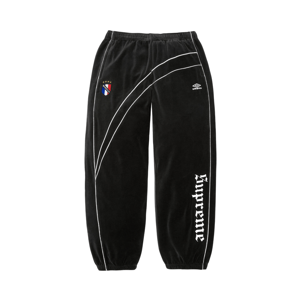 Supreme x Umbro Velour Track Pant 'Black' - frontal