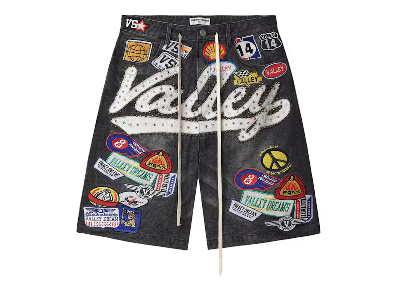 Vale Forever Black 1980's Jorts Black/Wash - frontal