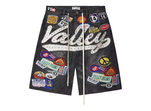 Vale Forever Black 1980's Jorts Black/Wash - frontal