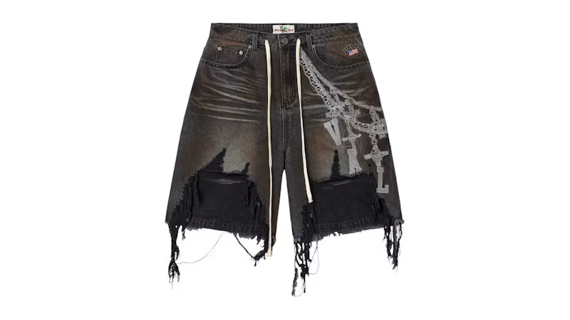 Vale Forever Chain Jorts Black - frontal