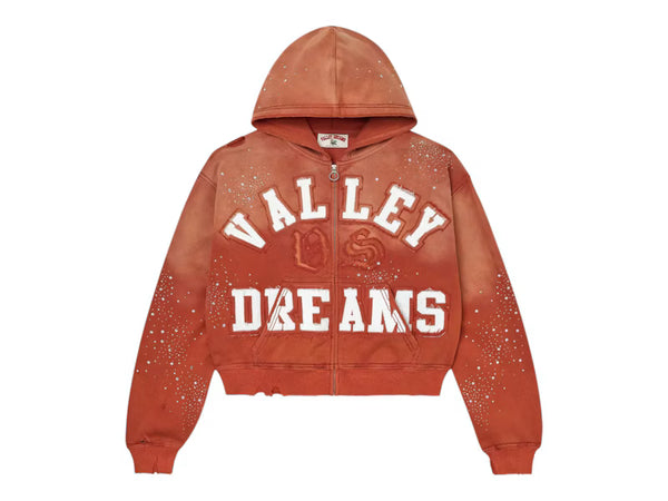 Vale Forever Classico Zip Up Hoodie Orange - frontal