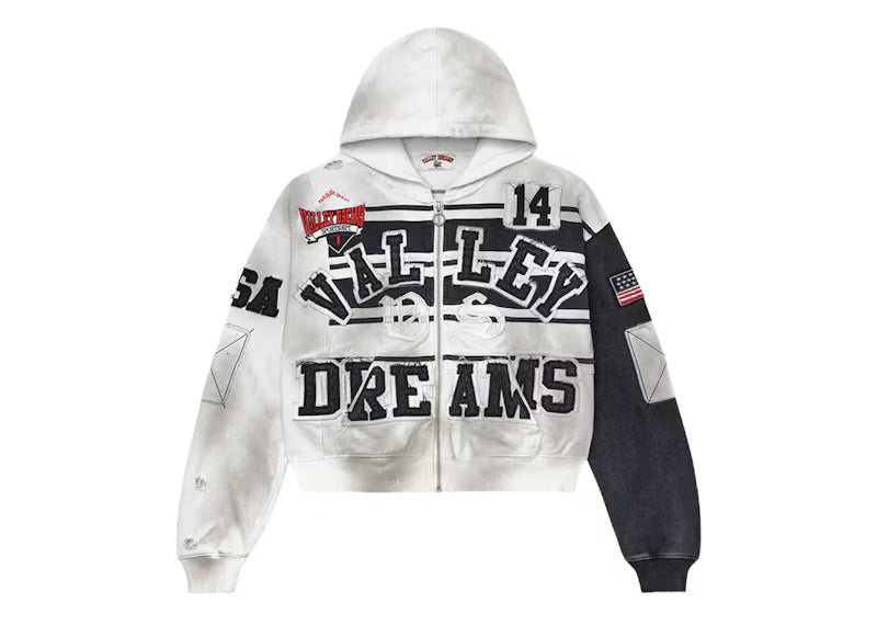 Vale Forever Collage Zip Up Hoodie Mono