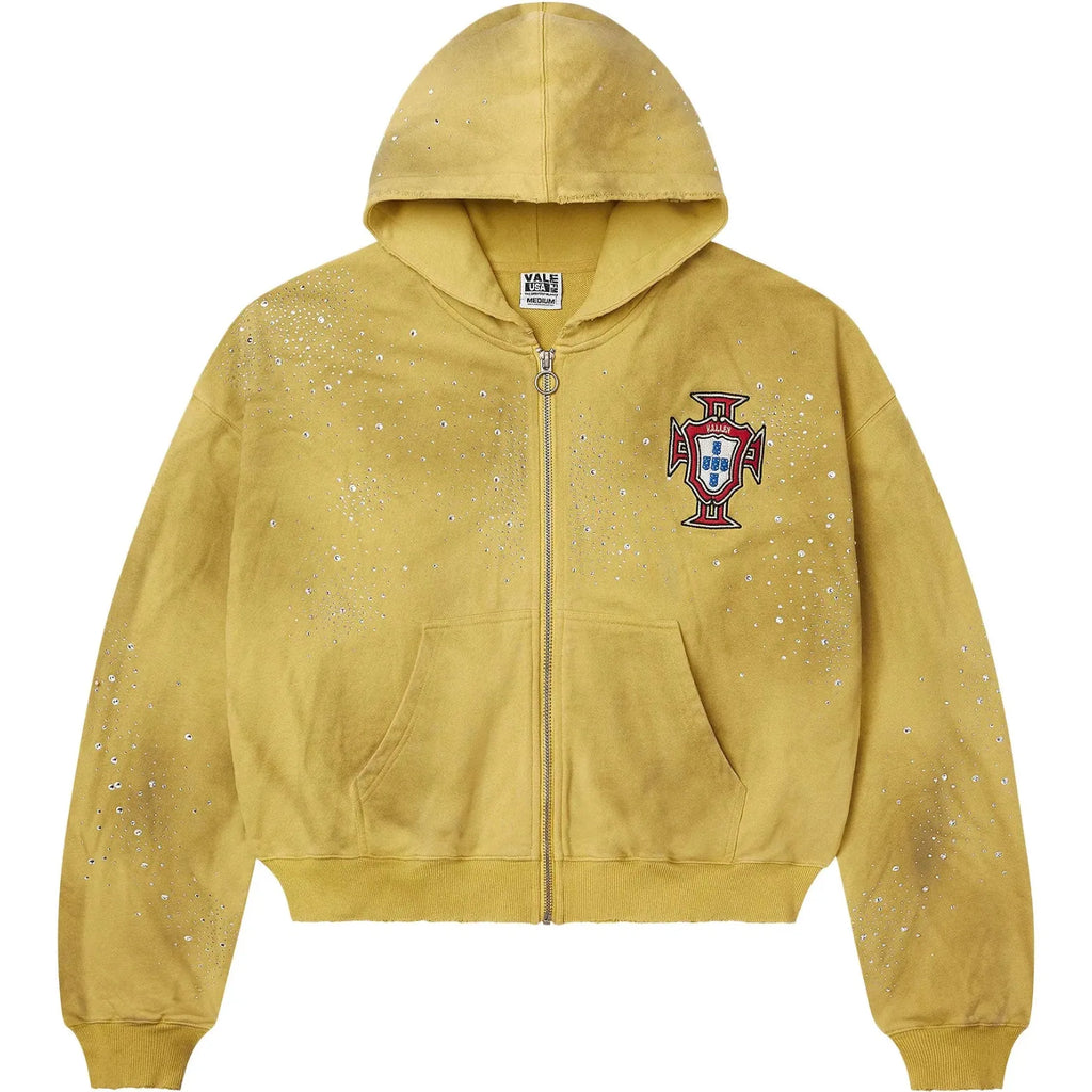 VALLEY DREAMS Vale Forever Sun Custered Zip Up 'Yellow' - frontal