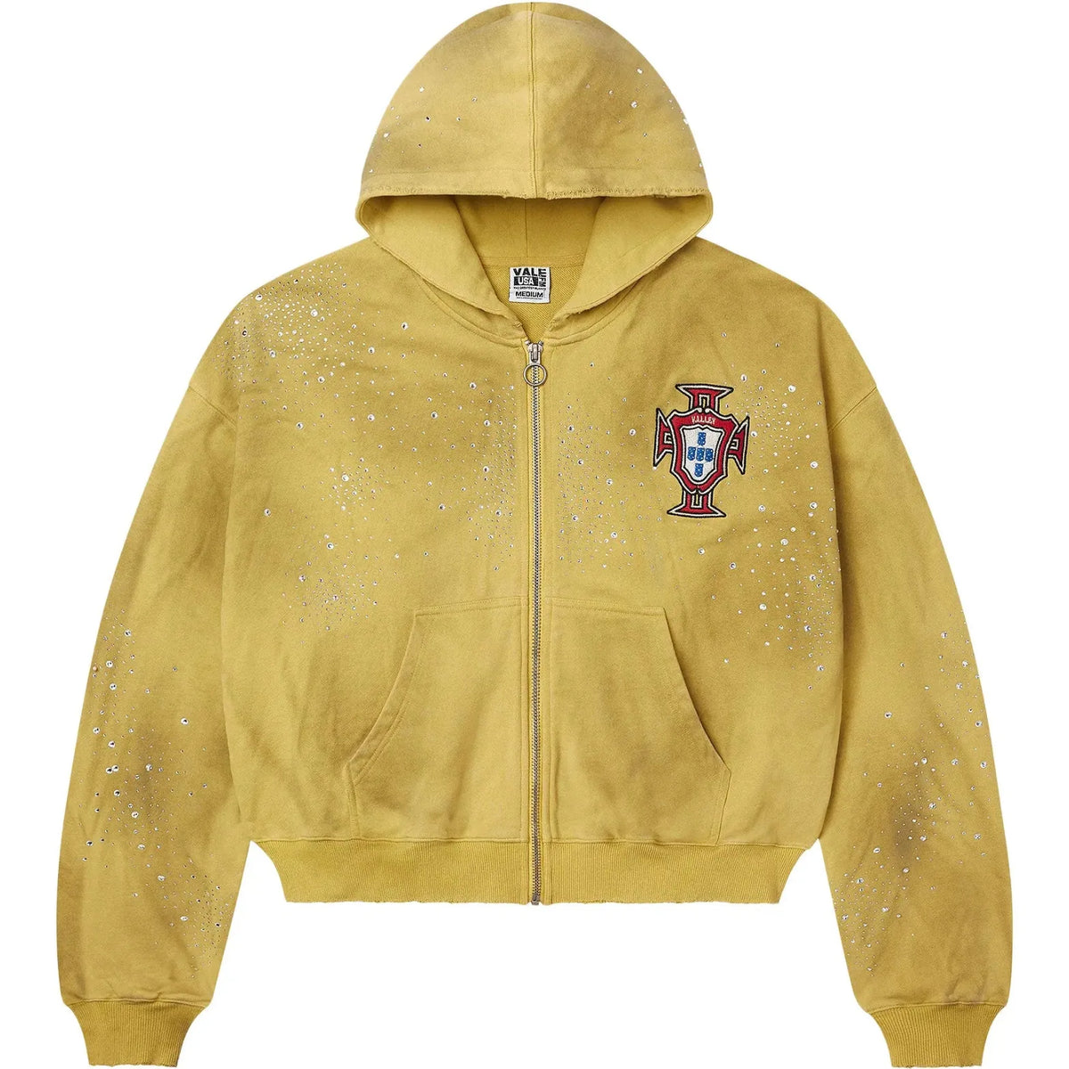 VALLEY DREAMS Vale Forever Sun Custered Zip Up 'Yellow' - frontal